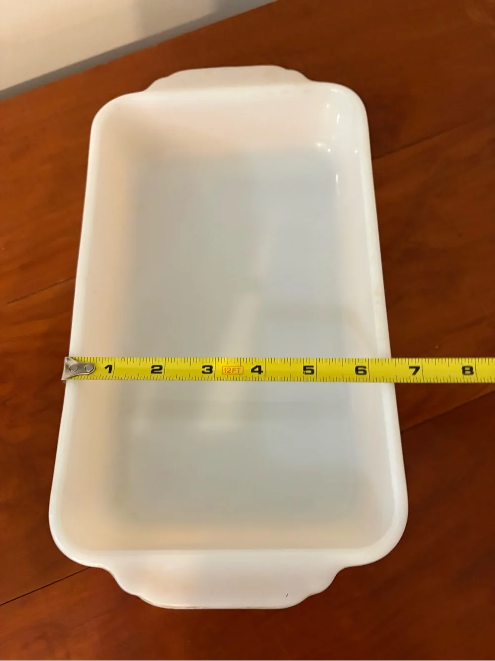 Vintage Fire-King Milk Glass Baking Dish 13x7 Oven Ware